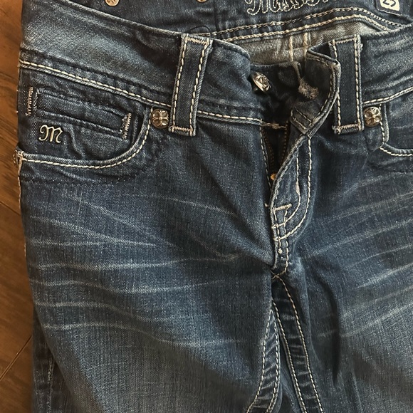 Miss Me Low Rise Rhinestone Western Bootcut Jeans JP5347B Size 25 - Picture 4 of 9